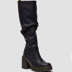 Black Knee-High Leather Boots